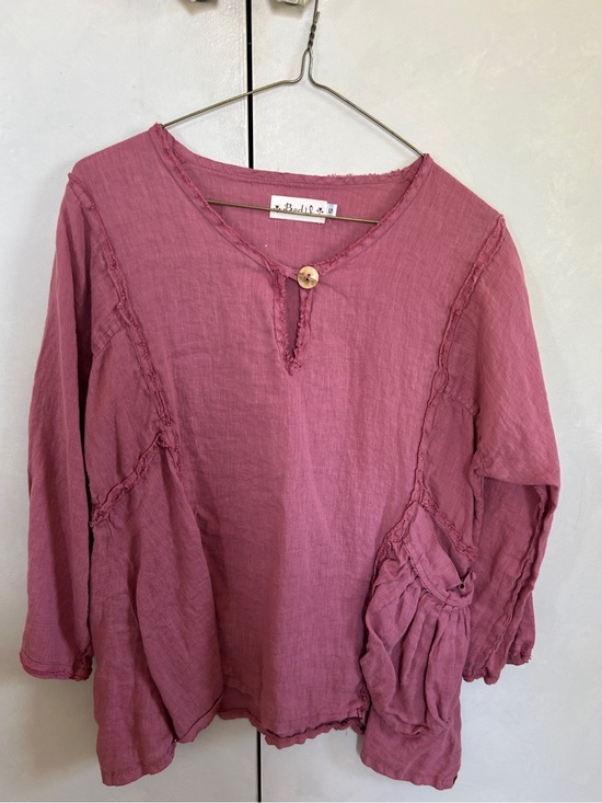 Bodil Tops - Relaxed Boho Tunic Top in Dusty Rose